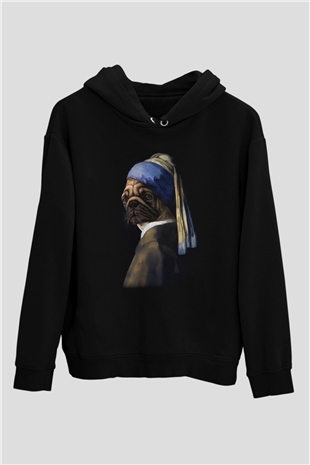 PugSiyah  Unisex Hoodie