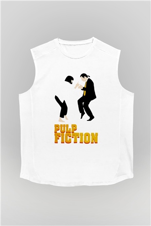 Pulp Fiction Beyaz Unisex Kolsuz Tişört
