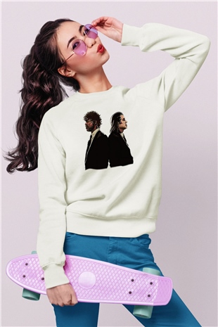 Pulp Fiction Beyaz Unisex Sweatshirt