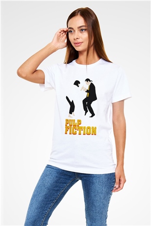 Pulp Fiction Beyaz Unisex Tişört T-Shirt