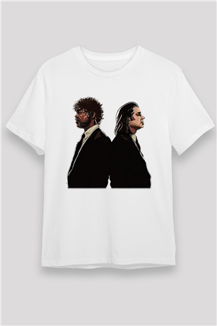 Pulp Fiction Beyaz Unisex Tişört T-Shirt