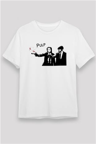 Pulp Fiction Beyaz Unisex Tişört T-Shirt