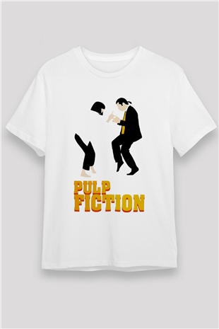 Pulp Fiction Beyaz Unisex Tişört T-Shirt