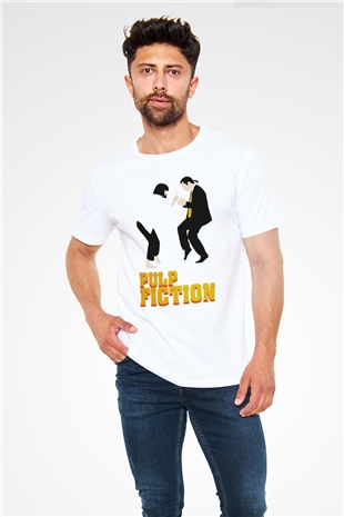 Pulp Fiction Beyaz Unisex Tişört T-Shirt