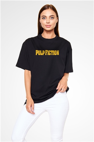 Pulp Fiction Siyah Unisex Oversize Tişört T-Shirt