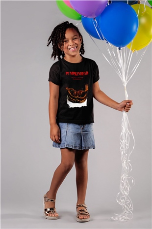 Pumpkinhead Baskılı Siyah Unisex Çocuk Tişört