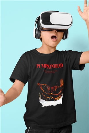 Pumpkinhead Baskılı Siyah Unisex Çocuk Tişört
