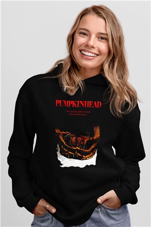 Pumpkinhead Siyah Unisex Kapüşonlu Sweatshirt