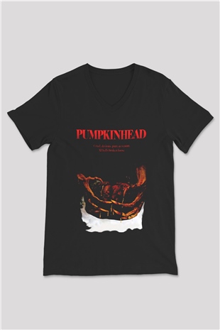Pumpkinhead Siyah Unisex V Yaka Tişört