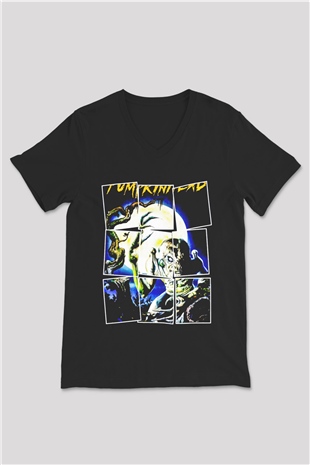 Pumpkinhead Siyah Unisex  V Yaka Tişört