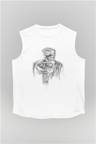 Punisher Beyaz Unisex Kolsuz Tişört