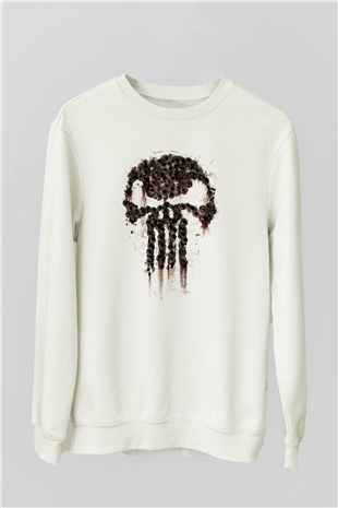 Punisher Beyaz Unisex Sweatshirt