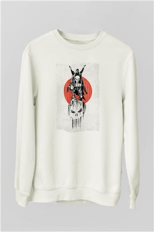 Punisher Beyaz Unisex Sweatshirt