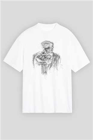 Punisher Beyaz Oversize Tişört Oversize T-shirt