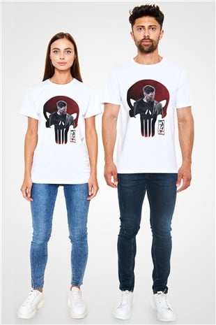 Punisher Beyaz Unisex Tişört T-Shirt