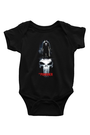 Punisher Siyah Bebek Body - Zıbın