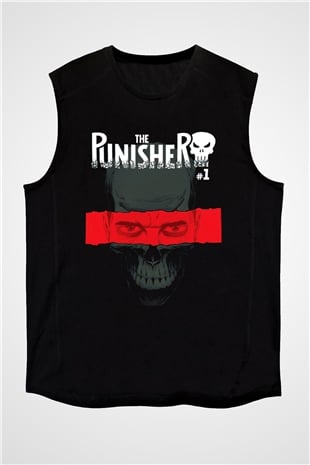 Punisher Siyah Unisex Kolsuz Tişört