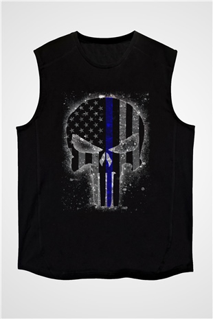 Punisher Siyah Unisex Kolsuz Tişört