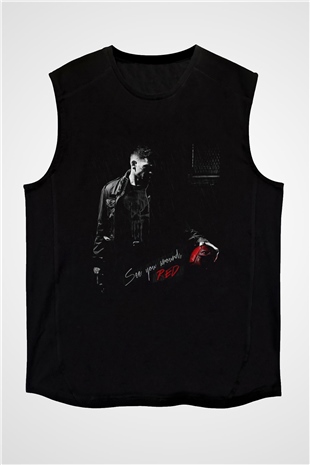 Punisher Siyah Unisex Kolsuz Tişört