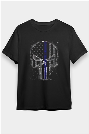 Punisher Siyah Unisex Tişört T-Shirt
