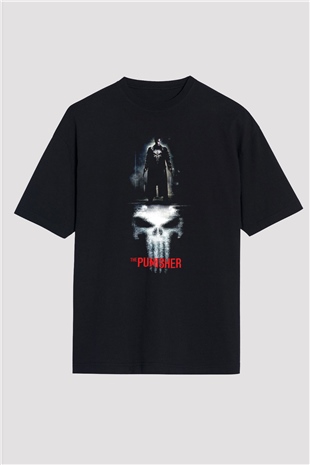 Punisher Siyah Oversize Tişört Oversize T-shirt