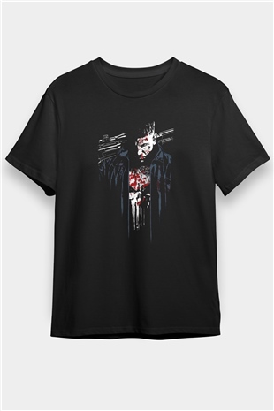 Punisher Siyah Unisex Tişört T-Shirt