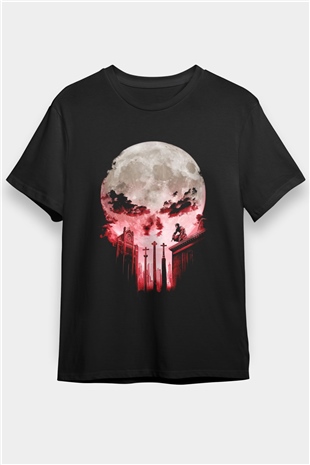 Punisher Siyah Unisex Tişört T-Shirt