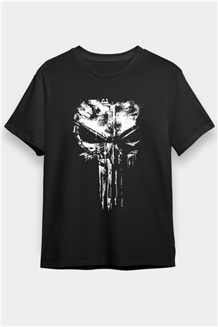 Punisher Siyah Unisex Tişört T-Shirt
