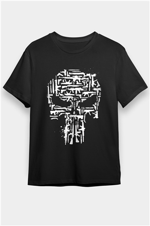 Punisher Siyah Unisex Tişört T-Shirt