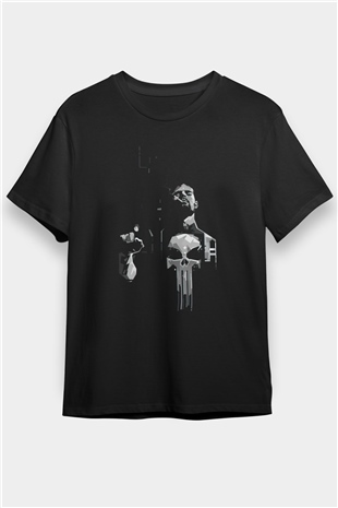 Punisher Siyah Unisex Tişört T-Shirt