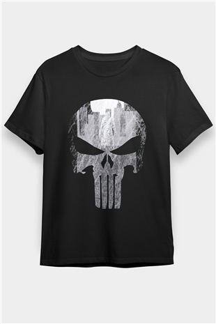 Punisher Siyah Unisex Tişört T-Shirt