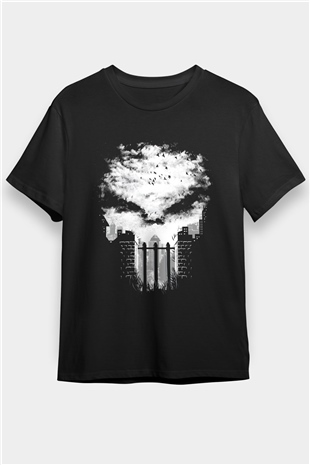 Punisher Siyah Unisex Tişört T-Shirt