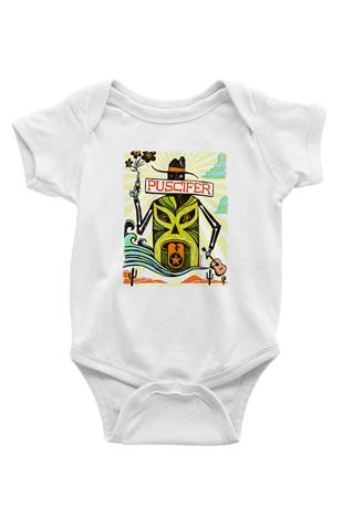 Puscifer Baskılı Beyaz Unisex Bebek Body - Zıbın