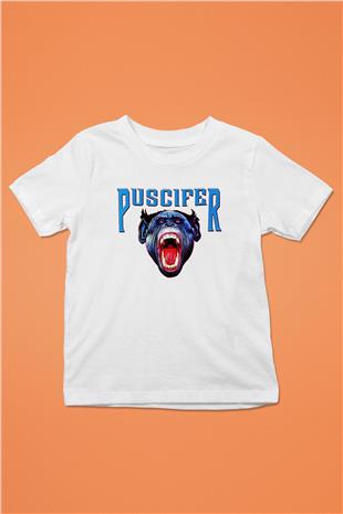 Puscifer Baskılı Beyaz Unisex Beyaz Çocuk Tişört - Tshirt