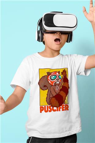 Puscifer Baskılı Beyaz Unisex Beyaz Çocuk Tişört - Tshirt
