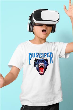 Puscifer Baskılı Beyaz Unisex Beyaz Çocuk Tişört - Tshirt