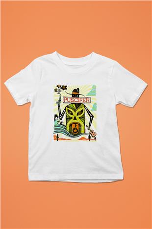 Puscifer Baskılı Beyaz Unisex Beyaz Çocuk Tişört - Tshirt
