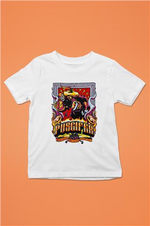 Puscifer Baskılı Beyaz Unisex Beyaz Çocuk Tişört - Tshirt