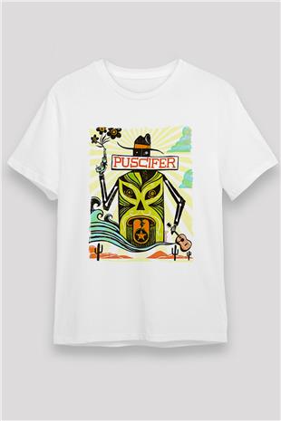 Puscifer Baskılı Unisex Beyaz Tişört - Tshirt