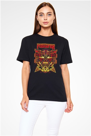 Puscifer Baskılı Unisex Siyah Tişört - Tshirt