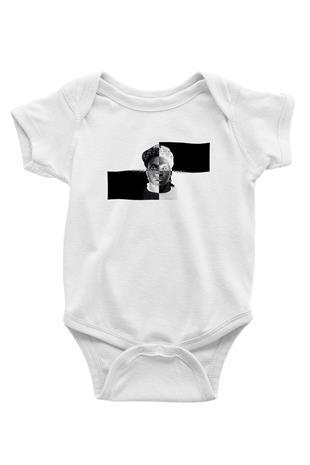 Pusha T Baskılı Beyaz Unisex Bebek Body - Zıbın