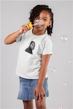 Pusha T Baskılı Beyaz Unisex Beyaz Çocuk Tişört - Tshirt
