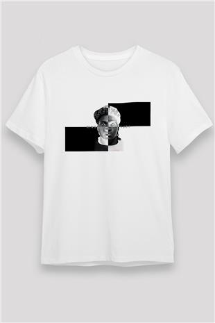 Pusha T Baskılı Unisex Beyaz Tişört - Tshirt