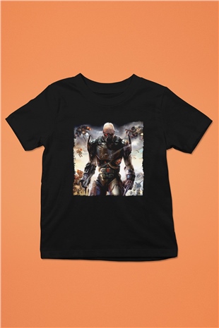 Quake Wars Siyah Unisex Çocuk Tişört