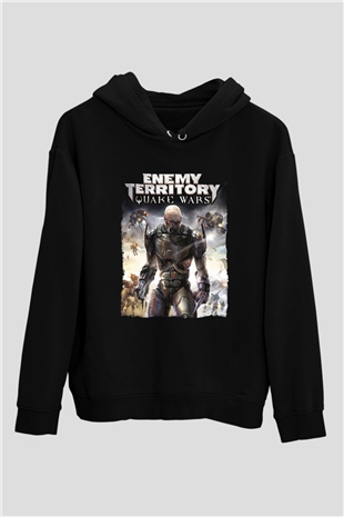 Quake Wars Siyah Unisex Hoodie