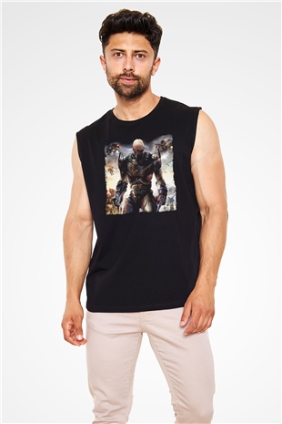 Quake Wars Siyah Unisex Kolsuz Tişört