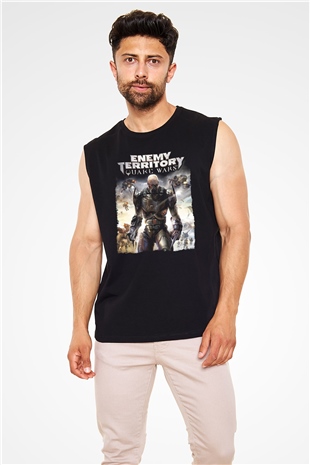 Quake Wars Siyah Unisex Kolsuz Tişört