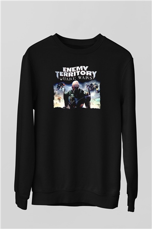 Quake Wars Siyah Unisex Sweatshirt