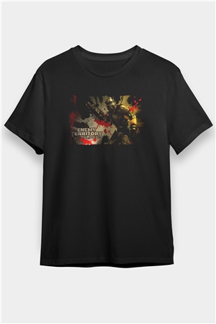Quake Wars Siyah Unisex Tişört T-Shirt