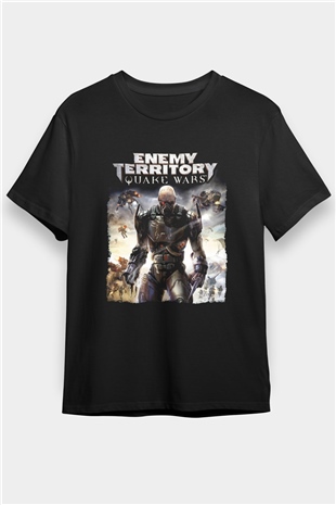 Quake Wars Siyah Unisex Tişört T-Shirt